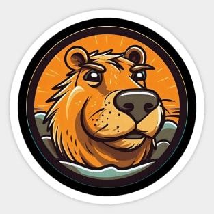 Funny capybara Sticker